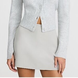 Express Editor Signature Stretch Super High Waisted Mini Skort - Light Gray